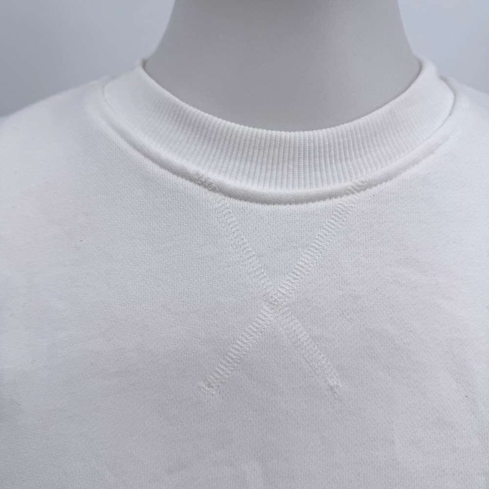 CAMI NYC White Risa Lace Sleeve Sweatshirt XS - Picture 10 of 11